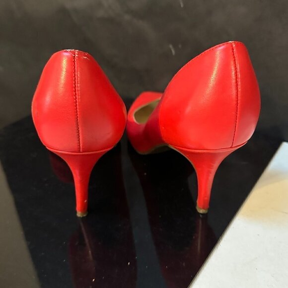 Marc Fischer Red Pumps Size 8.5 Christmas Party Pointed Toe Sexy Festive - Picture 3 of 7